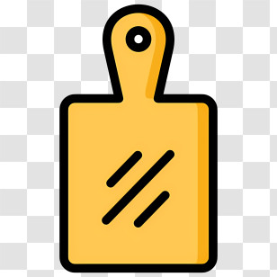 Kitchen Icon - Yellow Cutting Board Transparent PNG