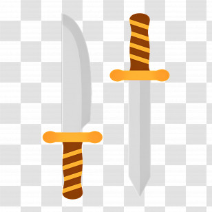 Dagger - Two Knives With Handles Transparent PNG
