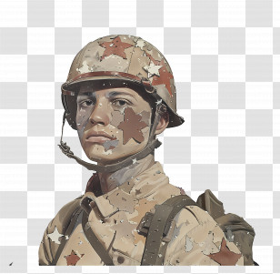 Soldier - Soldier In Camouflage Uniform Transparent PNG