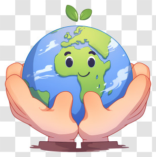 Go Green - Earth In Caring Hands Transparent PNG