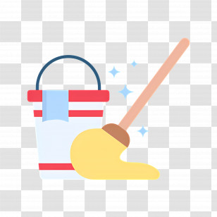 Cleaning Mop - Cleaning Supplies With Bucket And Mop Transparent PNG