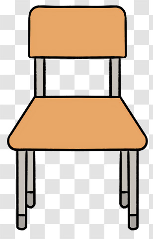 Icon - Simple Wooden Chair Transparent PNG