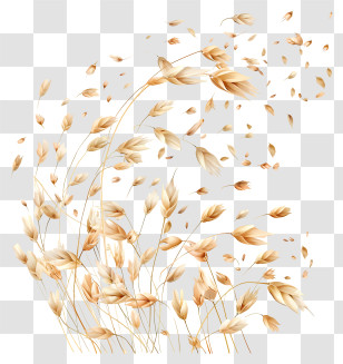 Scattered Oats - Golden Oat Stalks Blowing In The Wind Transparent PNG