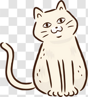 Icon - Cute Doodle Cat Illustration Transparent PNG