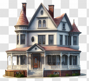 Victorian House - Victorian Style House Transparent PNG