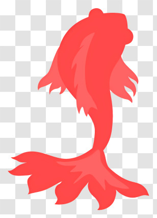 Gold Fish - Red Fish Silhouette Transparent PNG