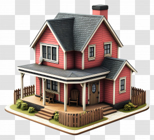 Modern Farmhouse - Small Cute Doodle House Transparent PNG