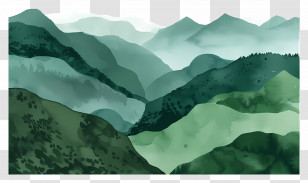 Green Mountains Background - Green Mountain Landscape With Scenic View Transparent PNG