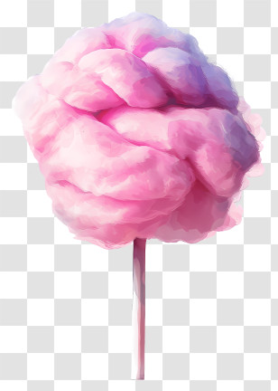 Cotton Candy - Pink Cotton Candy Illustration Transparent PNG