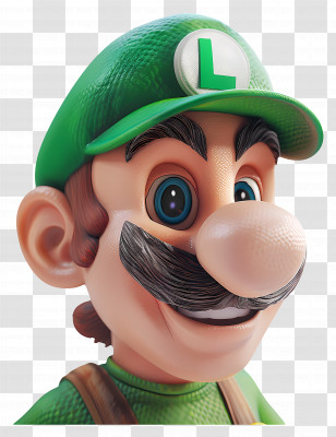 Luigi Mario - Iconic Green Plumber Character Transparent PNG