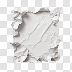 Torn Paper - Crumpled White Paper Transparent PNG