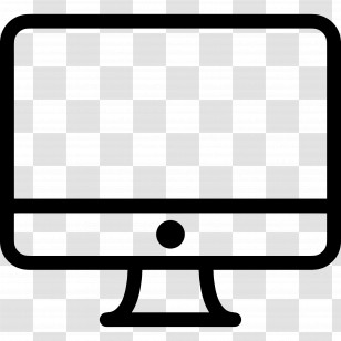 Computer - Minimalist Desktop Computer Icon Transparent PNG