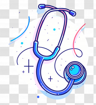 Stethoscope - Colorful Stethoscope Illustration Transparent PNG