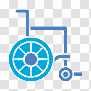 Wheelchair - Blue Wheelchair Symbol For Accessibility Transparent PNG