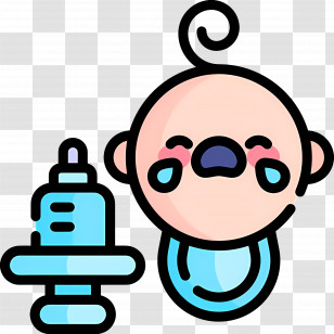 Baby Boy - Crying Baby With Blue Pacifier Transparent PNG