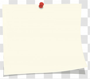 Note Paper - Blank Sticky Note With Red Pin Transparent PNG
