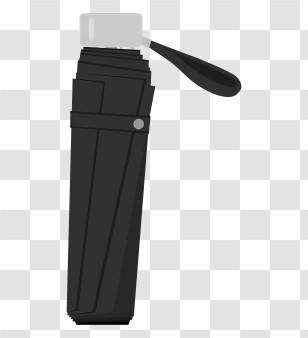 Icon - Folded Black Umbrella Transparent PNG