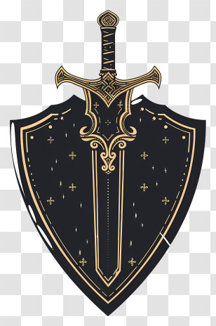 Shield Sword - Medieval Sword And Shield Transparent PNG