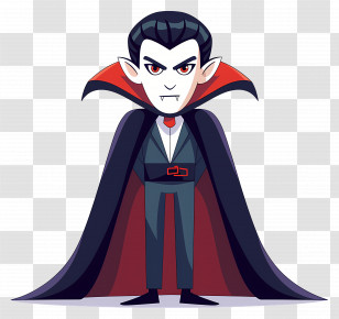 Cartoon Vampire - Vampire Cartoon Character For Halloween Transparent PNG