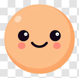 Smiling Emote - Cute Happy Smiling Face Emoji Transparent PNG
