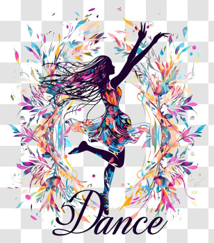 International Dance Day - Colorful Dancing Silhouette Transparent PNG