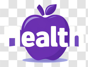 Health Logo - Purple Apple Health Logo Transparent PNG