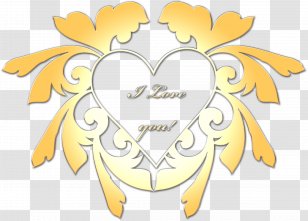 Flower Floral Design - Watercolor - Gold Heart Transparent PNG