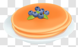 Pancakes - Pancakes With Blueberries Transparent PNG