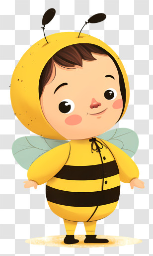Baby Bee - Child In Bee Costume Transparent PNG