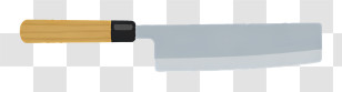Kitchen Elements - Japanese-style Knife With Wooden Handle Transparent PNG