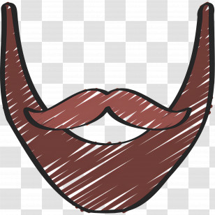 Moustache - Brown Beard And Mustache Transparent PNG