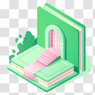Book Logo - Book House With Door And Stairs Transparent PNG