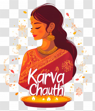 Karva Chauth - Karva Chauth Woman Illustration Transparent PNG