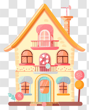 Home - Small Cute Doodle House Transparent PNG