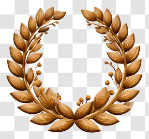 Grain Wreath - Golden Laurel Wreath Symbol Transparent PNG