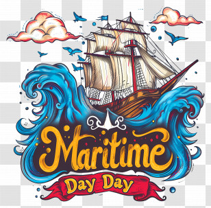 Maritime Day - Maritime Day Celebration With Sailing Ship Transparent PNG