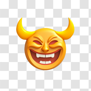 Smiling Face
 - Devilish Yellow Emoji With Horns Transparent PNG