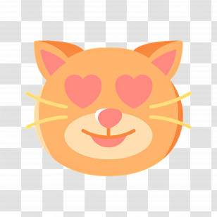 Cat Emoji - Adorable Cat Emoji With Heart Eyes Transparent PNG