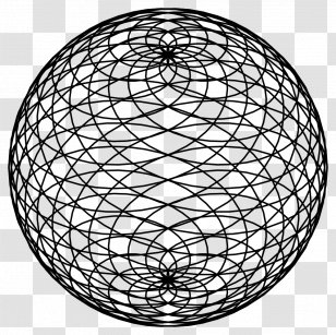 Wire-frame Model Sphere Clip Art - Rendering - Spirals Transparent PNG