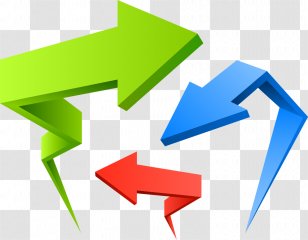 Origami Arrow Three-dimensional Space Illustration - Text - Vector Transparent PNG