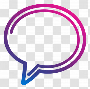 Callout - Gradient Color Speech Bubble Outline Icon Transparent PNG