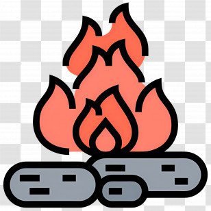 Camping Fire - Campfire With Flames Transparent PNG