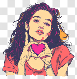 Heart - Girl Making Heart Gesture Transparent PNG
