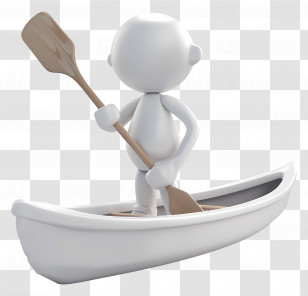 Canoe - Paddler In A Boat Transparent PNG