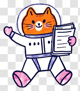 Cat Astronaut - Cat In Spacesuit Exploring The Cosmos Transparent PNG