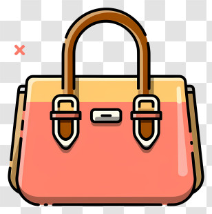 Pink Bag - Stylish Handbag With Straps Transparent PNG