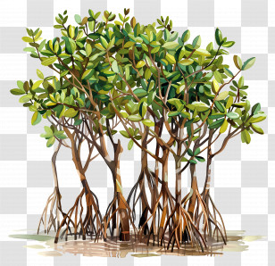 Mangrove Forest - Mangrove Trees In Water Transparent PNG