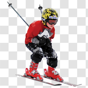 Sports - Active Child Skiing In A Winter Wonderland Transparent PNG