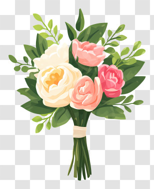 Wedding Bouquet Icon - Beautiful Floral Bouquet Transparent PNG