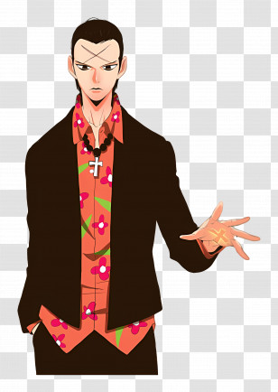 Mujin Park - Anime Character With Cross Necklace Transparent PNG